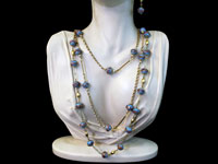 COPPIA DI CATENE CHANEL CON MURRINE AZZURRE